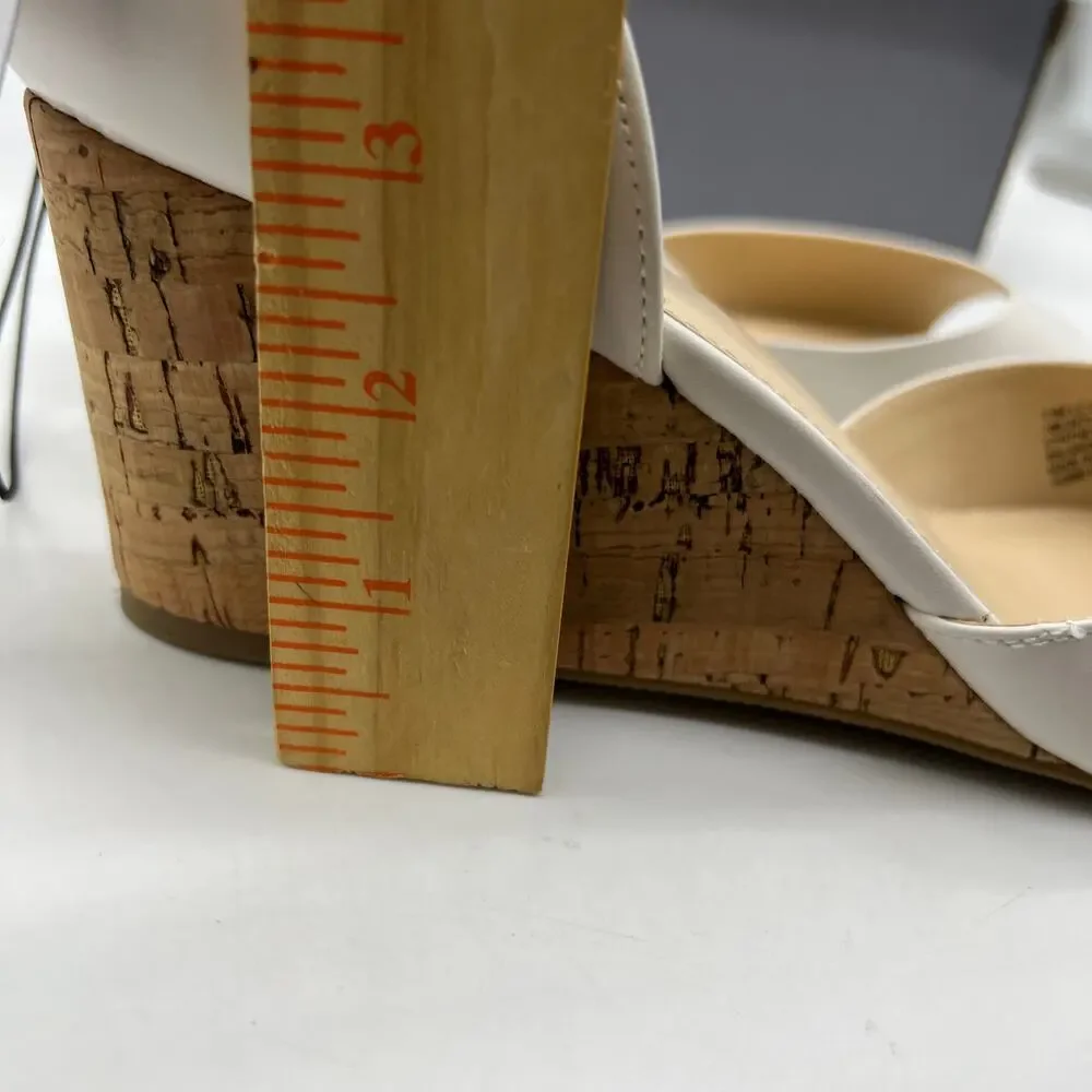 Liz Claiborne Womens Octavia Wedge Sandals White Size 11M